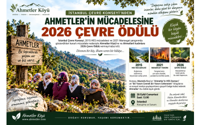 2026 ÇEVRE ÖDÜLÜ AHMETLER'E...