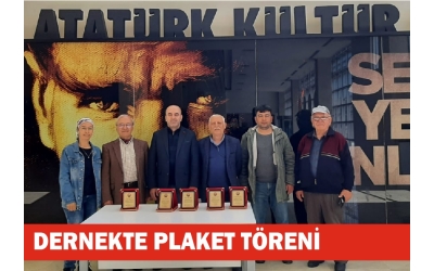 Dernekte Plaket Töreni